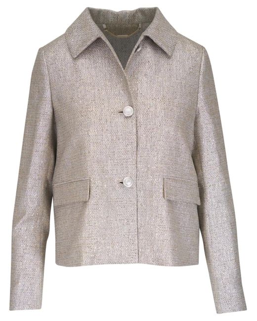 Kiton パールボタン ジャケット Gray