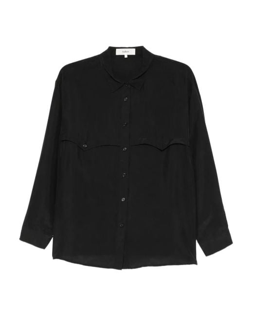 Ba&sh Black Silk Shirt