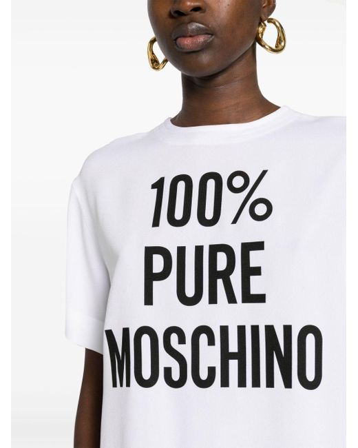 Blusa con eslogan Moschino de color White