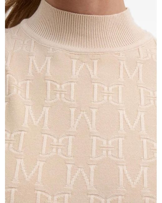 Vestido corto con cuello alto Marciano de color Natural