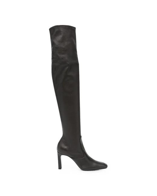 Totême Black Over-The-Knee Leather Boots