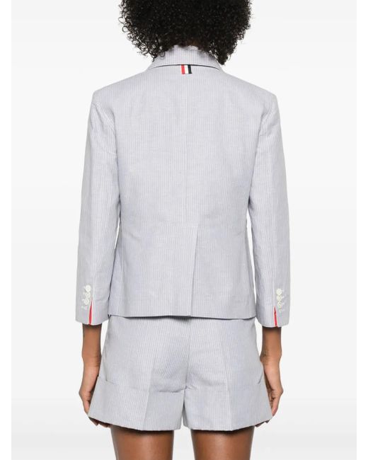 Thom Browne White Cropped Sportcoat