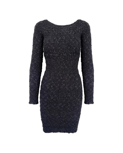 Contessa Mills Blue Blair Smocked Long-Sleeve Dress