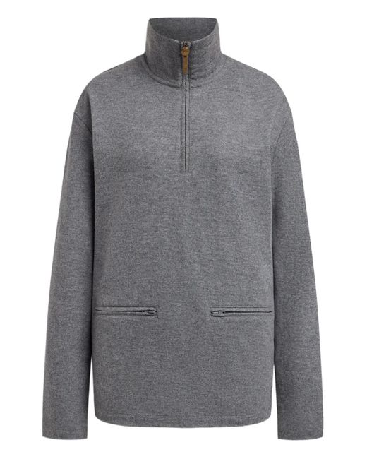 Sudadera con media cremallera y cuello alto 12 STOREEZ de color Gray