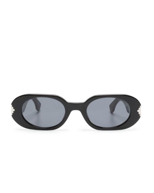 Marcelo Burlon Gray Oval-frame Sunglasses for men