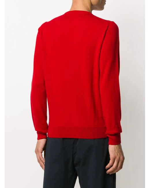 Malo Red Crew-Neck Sweater for men