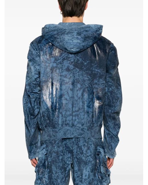 DIESEL Blue S-Mika-Zip Zip-Up Hoodie for men