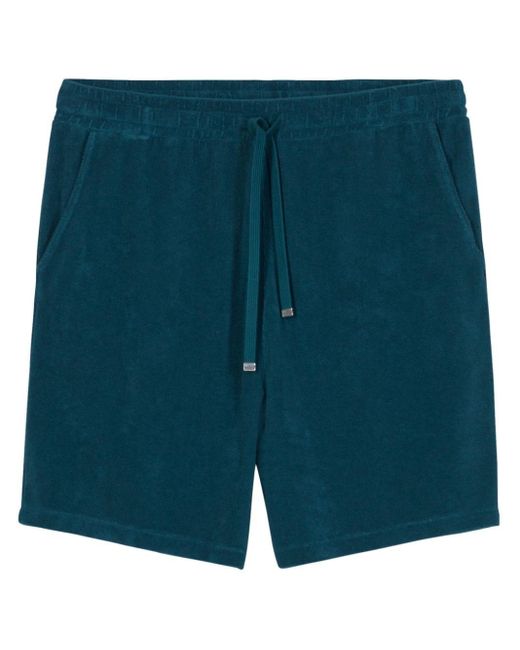 Closed Blue Terry-cloth Track Shorts for men