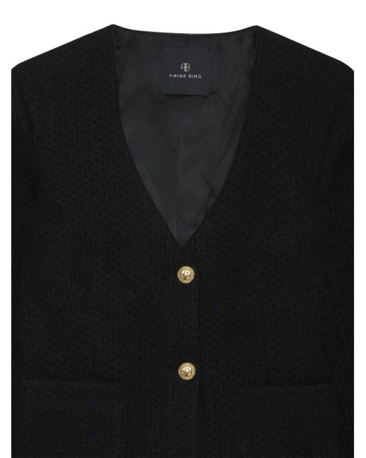 Anine Bing Black Klassischer Cardigan