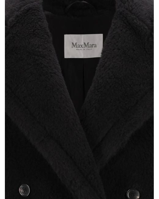 Max Mara Black Teddy Double-Breasted Jacket
