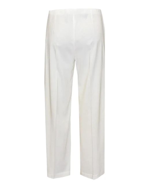 Jucca White Elasticated-Waist Trousers