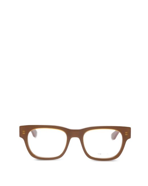McQueen Brown Brille Mit Eckigem Gestell