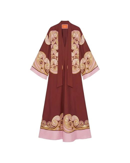 LaDoubleJ Red Magnifico Swirl-Print Dress