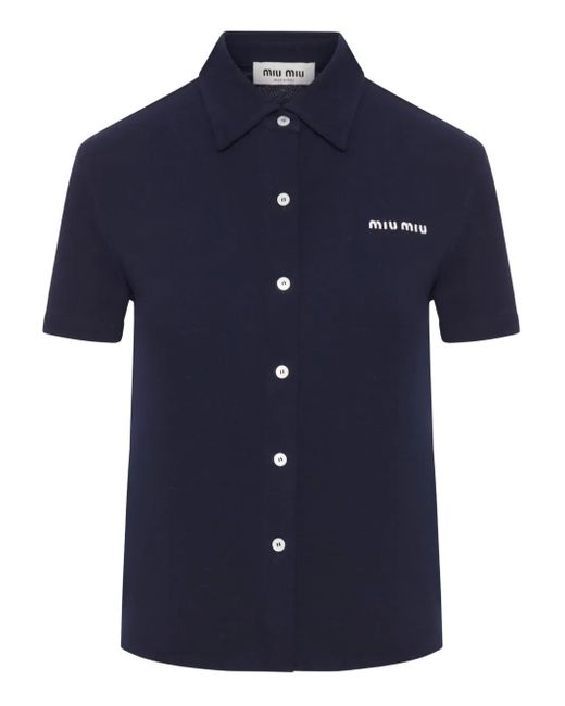Miu Miu Blue Cotton Shirt