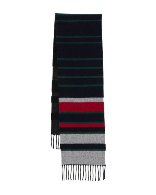 Sciarpa A Righe Con Frange di Paul Smith in Black da Uomo