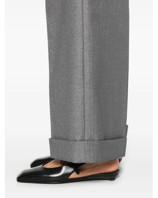 Pantaloni Sartoriali Con Glitter di Luigi Bianchi in Gray