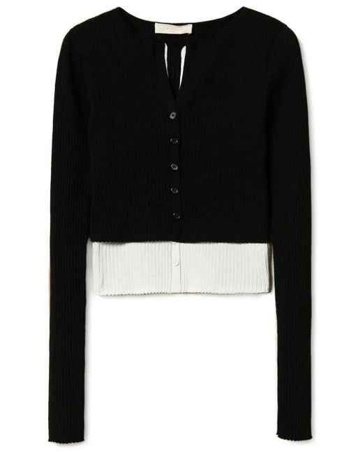Twinset リブ カーディガン Black