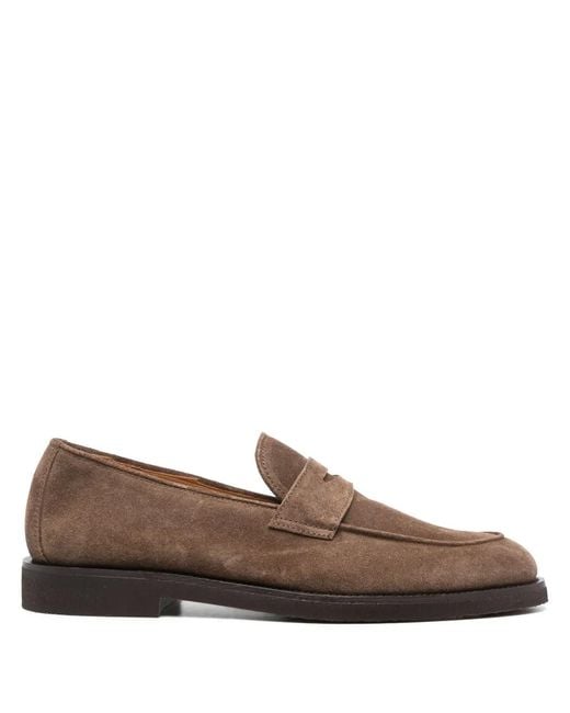 Officine Creative Brown Opera Flexi 101 Suede Loafers for men