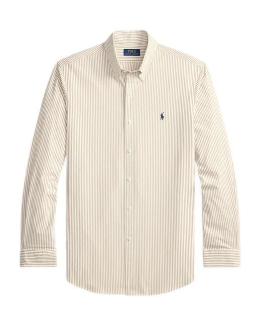Polo Ralph Lauren White Striped Button-Down Shirt for men