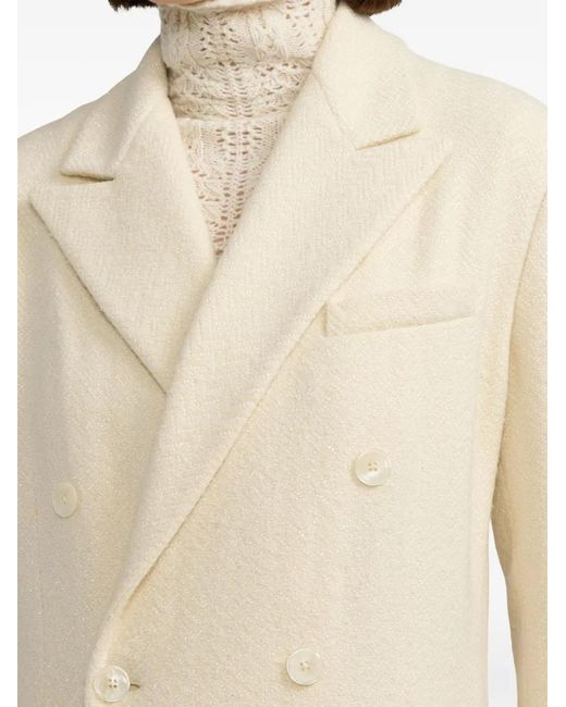Ralph Lauren Natural Herringbone Double-Breasted Blazer