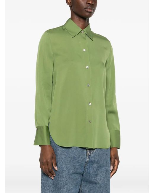 Vince Green Button-Front Shirt