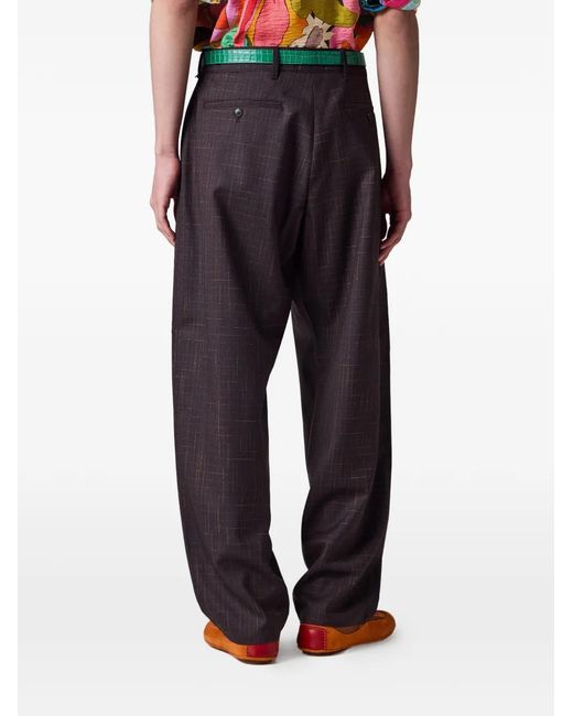 Paul Smith Brown Check-Pattern Trousers for men