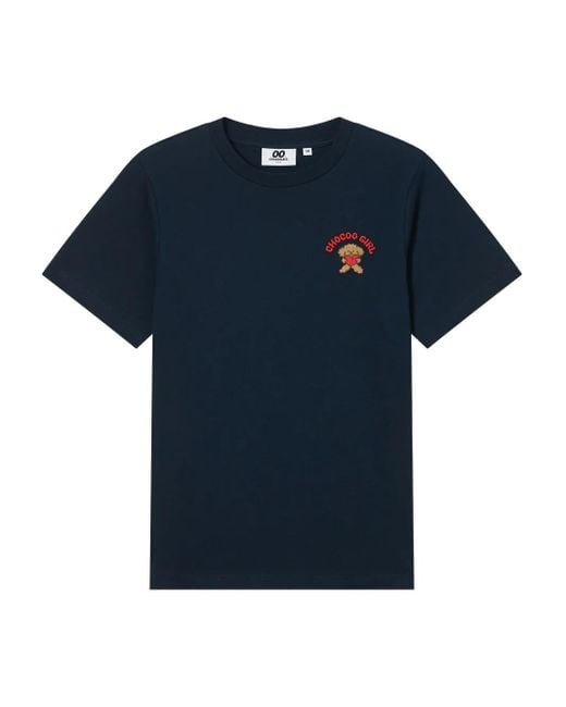 Chocoolate エンブロイダリー Tシャツ Blue