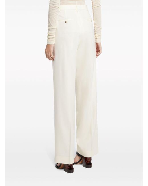 Pantalones rectos de talle alto BITE STUDIOS de color White
