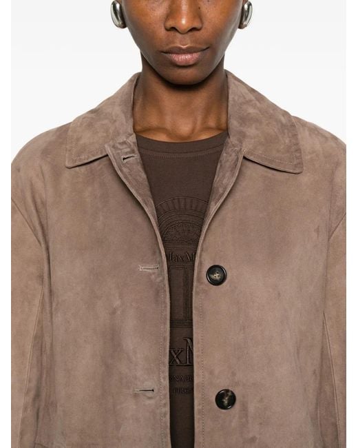 Max Mara Brown Buttoned Jacket