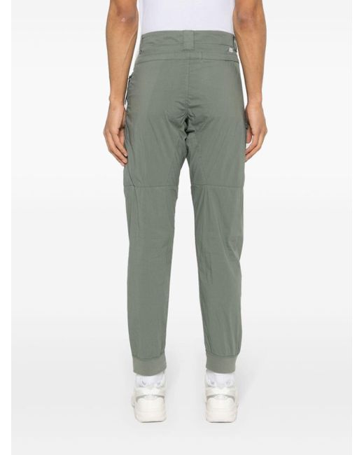 C P Company Gray Lens-detail Tapered Trousers for men