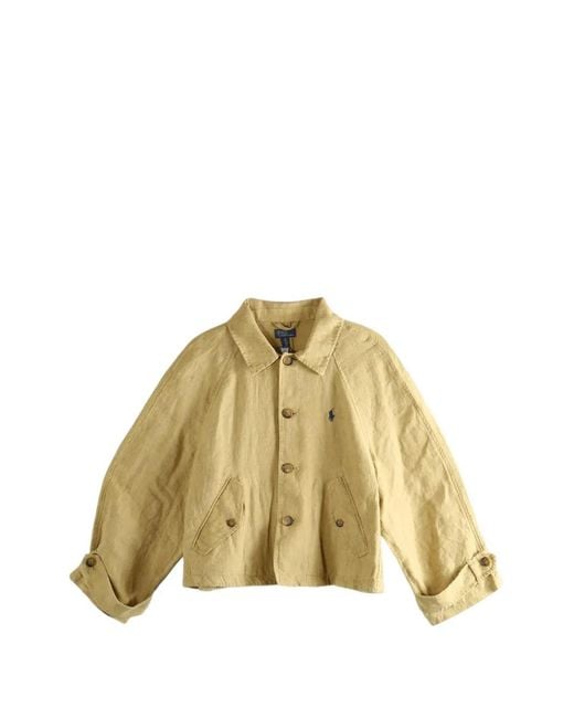 Polo Ralph Lauren Metallic Raglan-Sleeve Linen Jacket