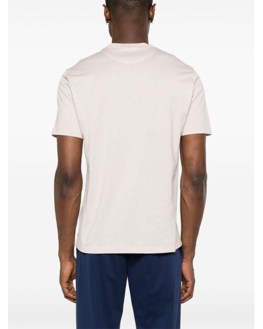 Camiseta con cuello redondo Eleventy de hombre de color White