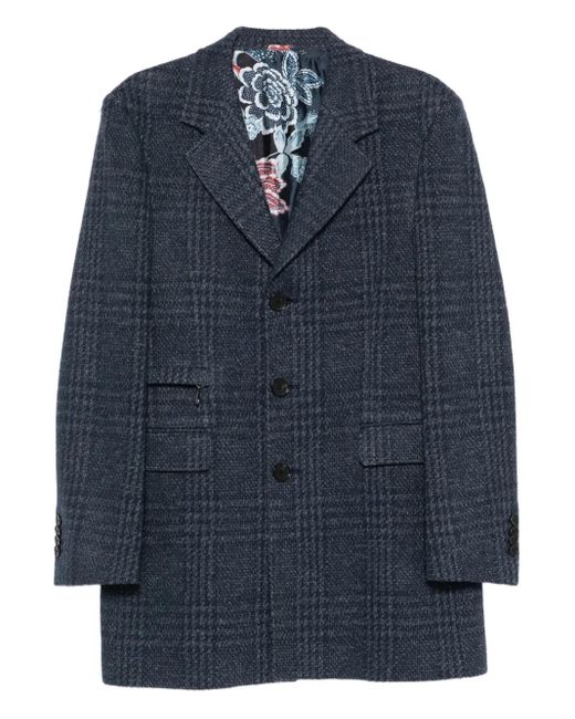 メンズ Etro チェック ジャケット Blue