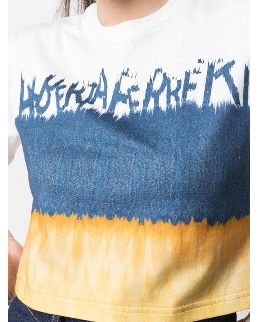 Alberta Ferretti タイダイ プリント Tシャツ Blue