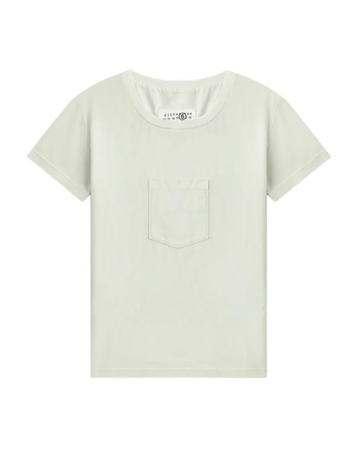 MM6 by Maison Margiela White Pocket-Detail T-Shirt