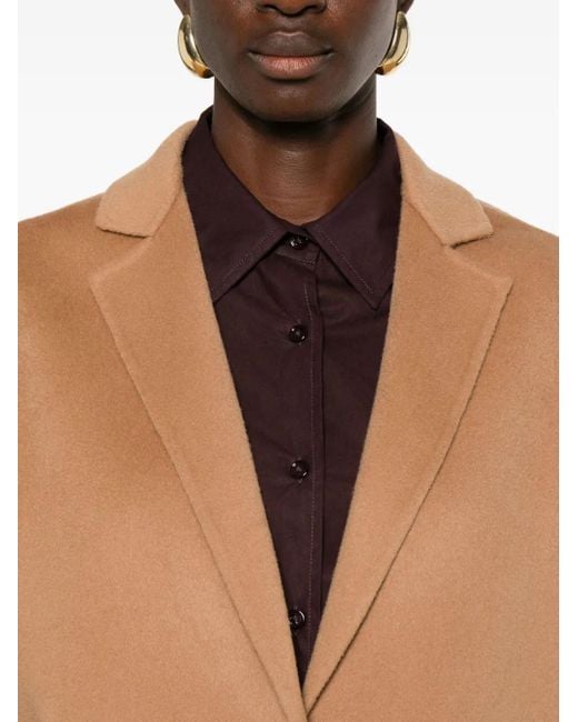 Semicouture Natural Patch-Pockets Coat