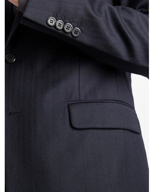 Prada Blue Pinstripe-Pattern Notch-Lapel Suit for men