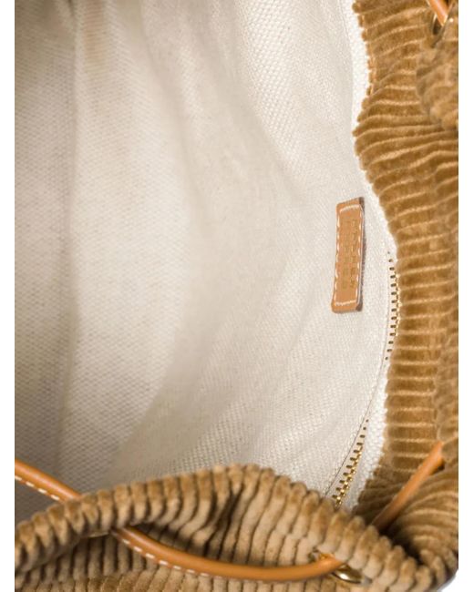 Miu Miu Brown Large Corduroy Cotton Backpack