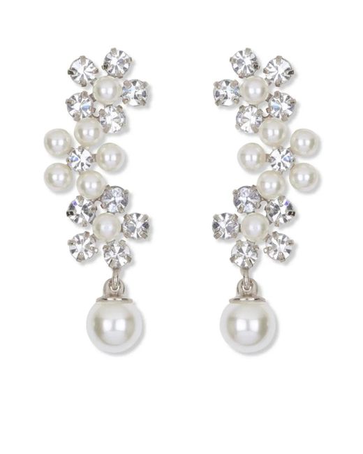 Jennifer Behr White Zaya Earrings