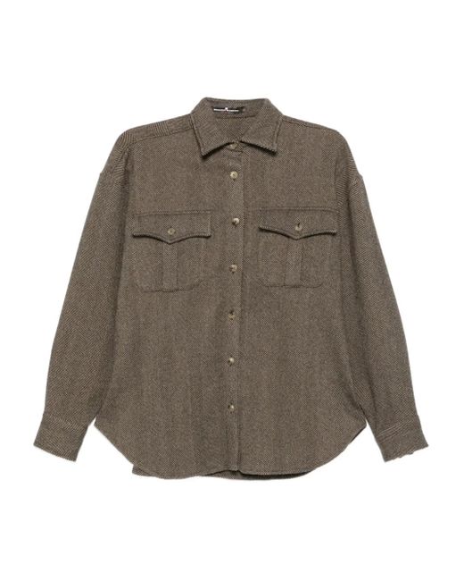 Ermanno Scervino ヘリンボーン シャツ Gray