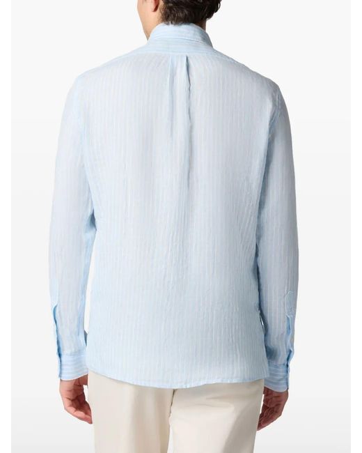 Brooks Brothers Blue Striped Button-Up Shirt for men