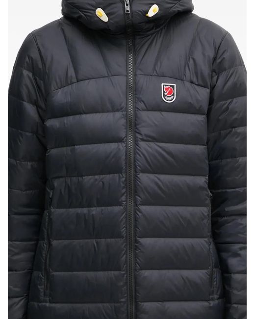 Fjallraven Black Logo-Detail Padded Jacket