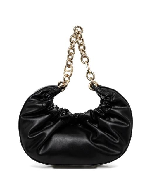 Twinset Black Chain-strap Gathered Tote Bag