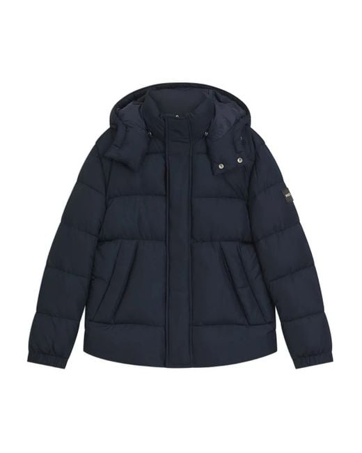 Boss Blue Corbinian5 Hooded Puffer Jacket for men