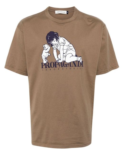 T-shirt con stampa di Undercover in Brown da Uomo