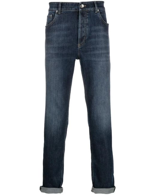Brunello Cucinelli Blue Denim Cotton Jeans for men