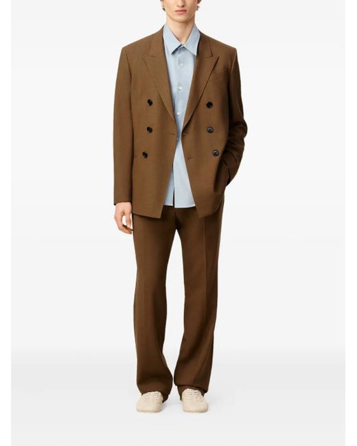 AMI Green Double-Breasted Blazer for men