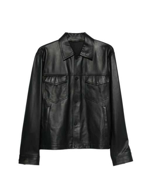 Emporio Armani Black Button Pocket Jacket for men