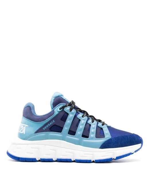 Versace Blue Trigreca Low Sneakers for men