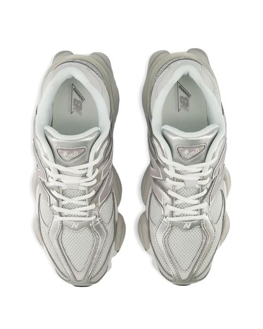 New Balance White 9060 Panelled Sneakers